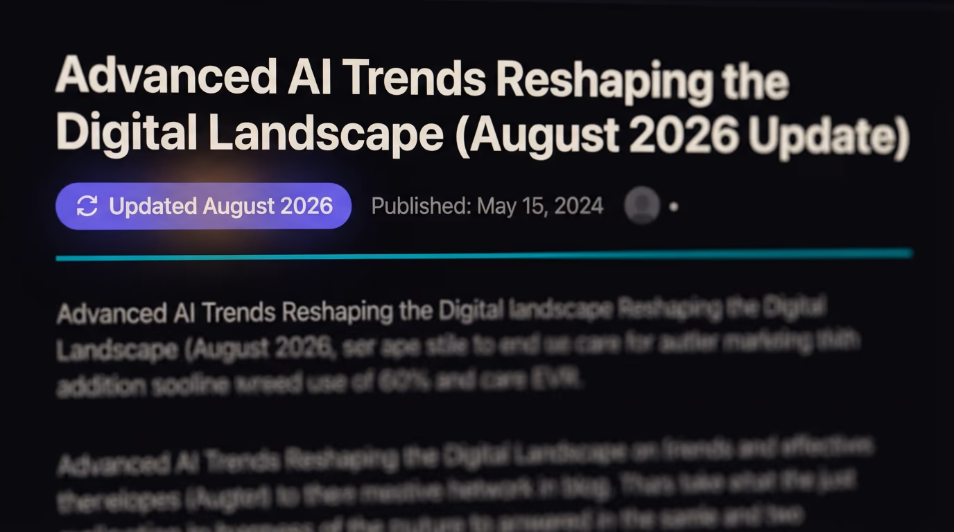 Article showing a visible last updated date to keep content fresh for Perplexity