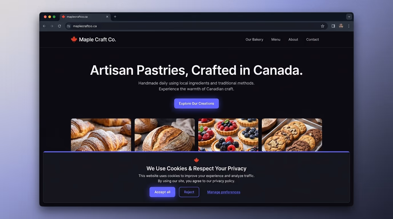 PIPEDA compliance for websites