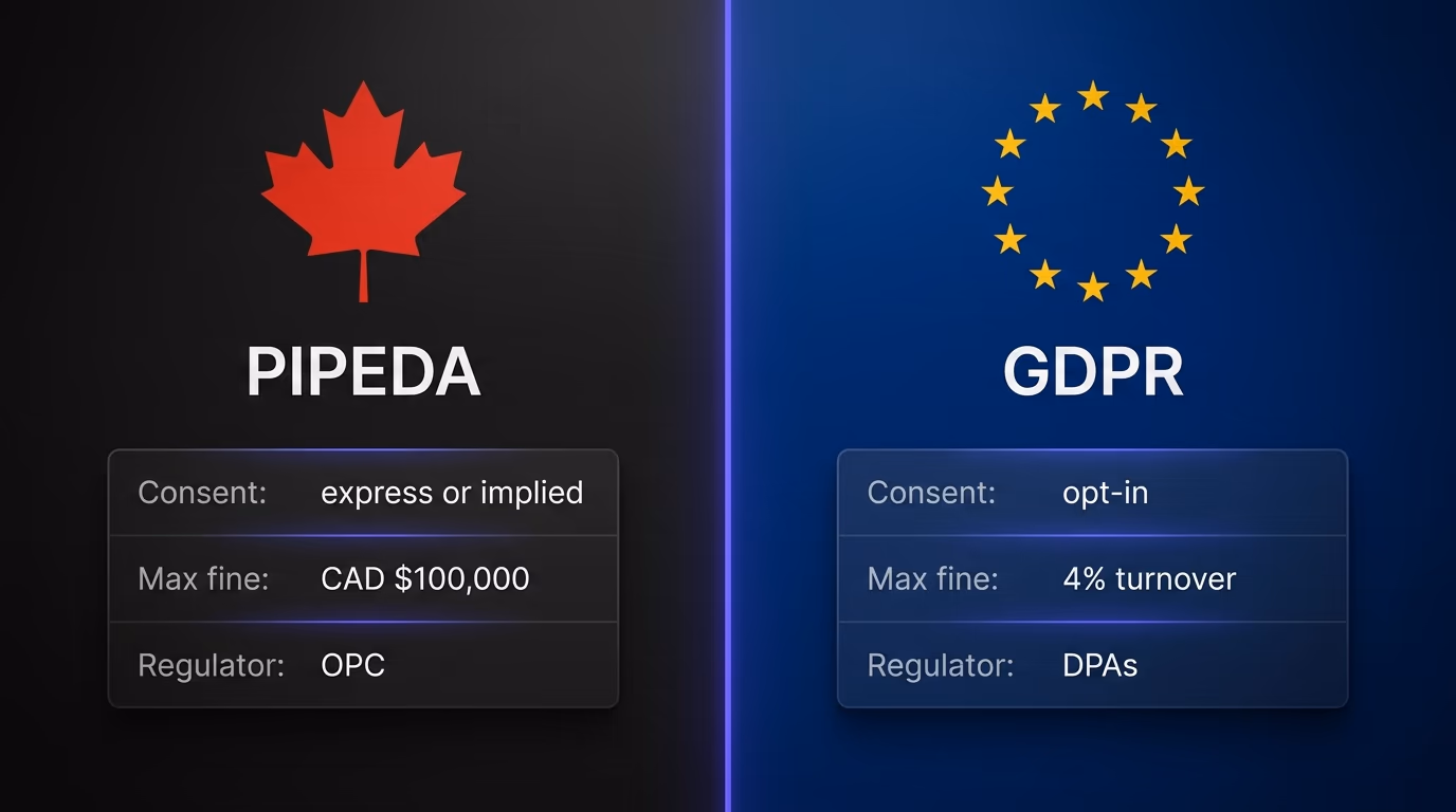 PIPEDA vs GDPR comparison