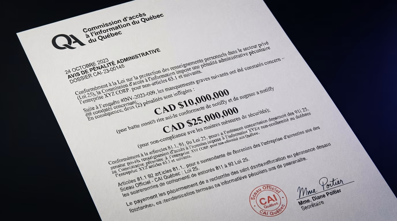 Quebec Law 25 penalties and fines
